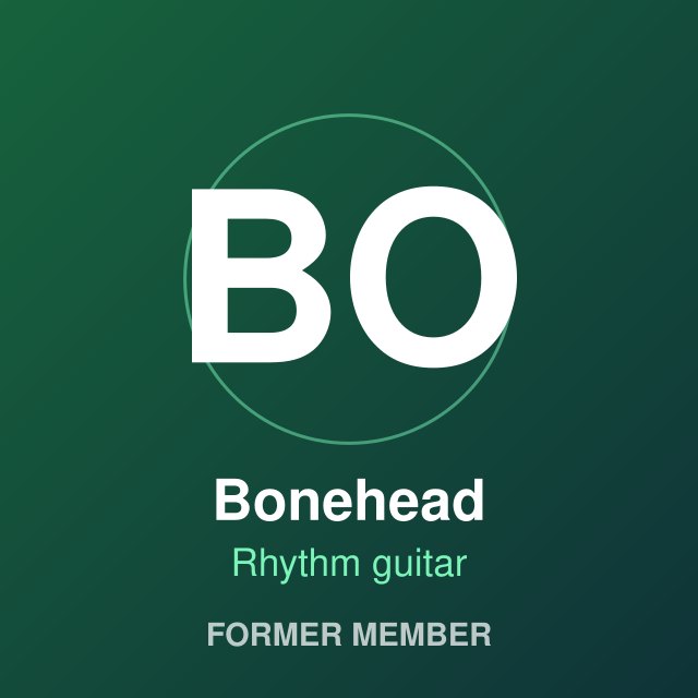 Bonehead — Rhythm guitar, former Oasis member