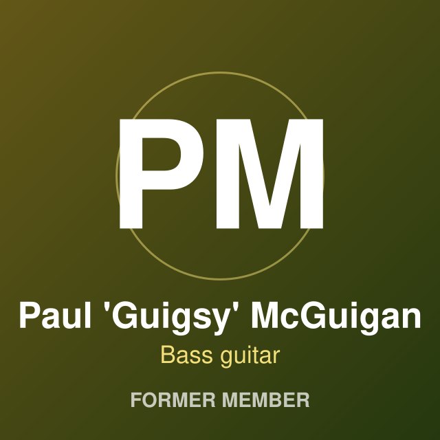 Paul 'Guigsy' McGuigan — Bass guitar, former Oasis member